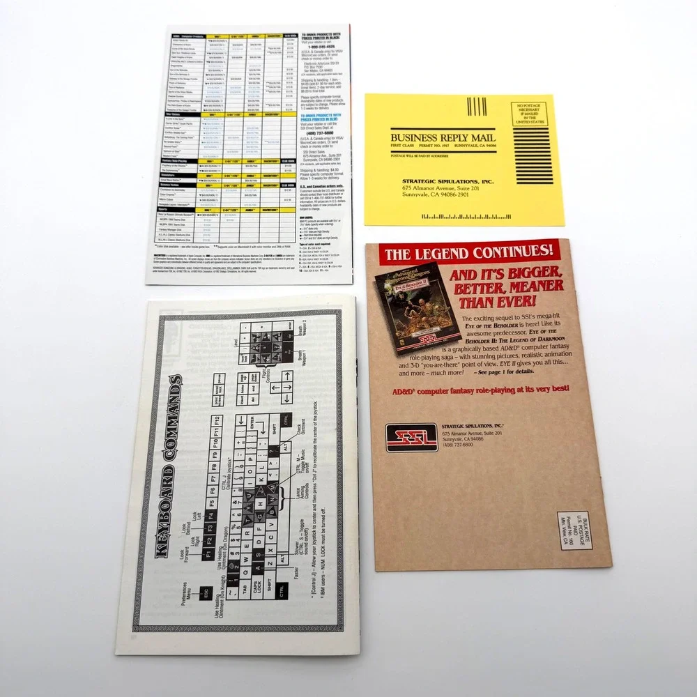 DragonStrike PC Big Box Game AD&D SSI 3.5 Floppy Disks Dragonlance CIB 1990